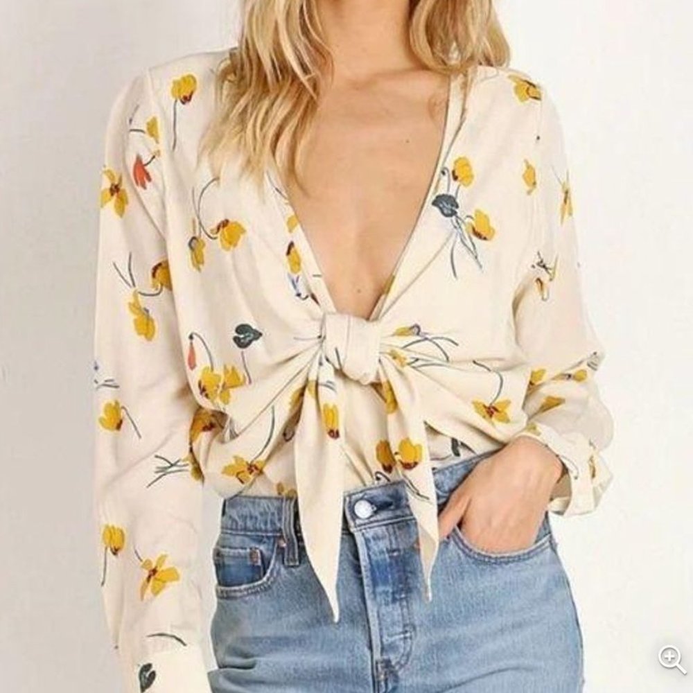 Capulet Daria Long Sleeve Tossed Floral Bodysuit